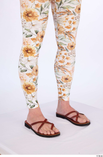 Hanane calf casual dressed white floral leggings 0008.jpg